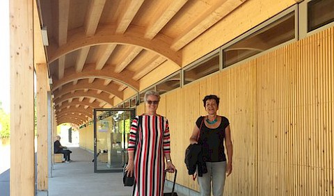 Carmen Mundorff von der Architektenkammer BW und Berta Heyl von Grünenwald+Heyl Architekten Karlsruhe