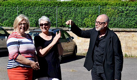 Angelika Fesenmeyer mit Jutta und Alexander Grünenwald