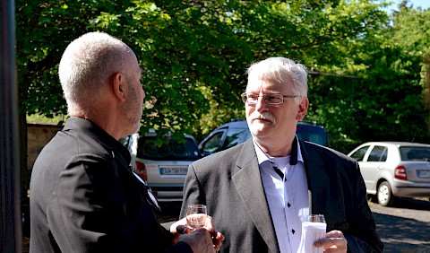 Alexander Grünenwald im Gespräch mit Stadtbürgermeister Ludwig Linz