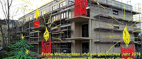 Weihnachtliche Baustelle in Saarbrücken......