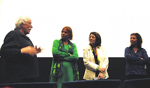 Soziologe Michael Andritzky (BWK), Brigitte Scheerer-Reiß (SOPHIA e.V.), Eva Engelhard (evaplan), Moderatorin Hannelore List (ev. Frauenarbeit)
