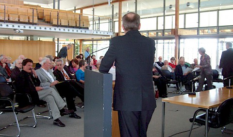 Die Einführung durch den Sozialdezernenten des Landkreises Jürgen Stach