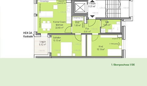 Letzte freie Wohneinheit im Projekt Nest Generation in Karlsruhe-Knielingen: Eine 3-Zimmer-Wohnung mit knapp 70qm.