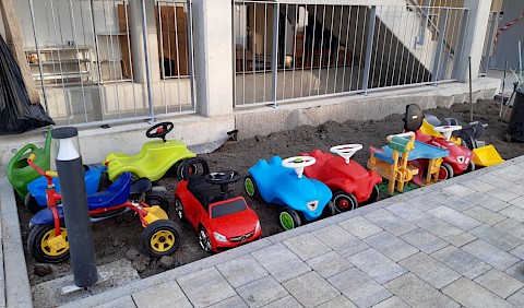 Fast alle Parkplätze sind schon belegt...